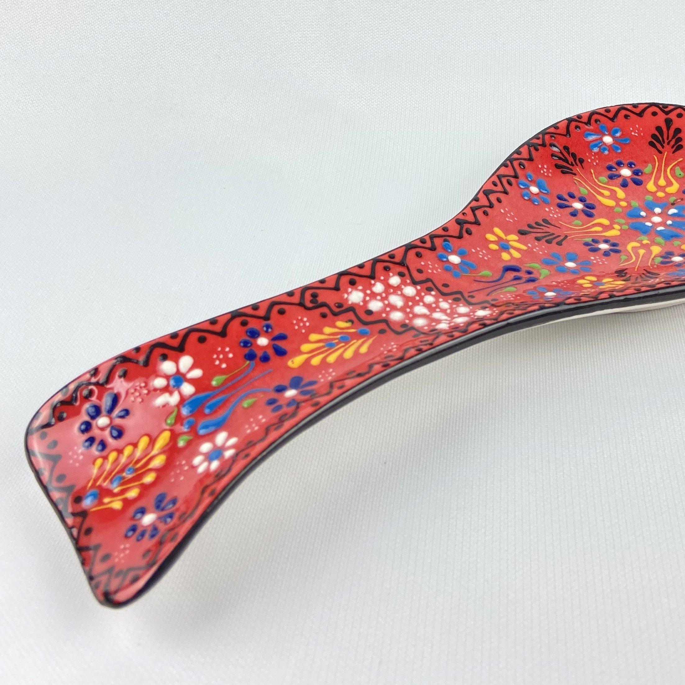 Floral-Spoon-Rest-Hand-Made-Ceramic-4 Floral Spoon Rest Hand Made Ceramic 4