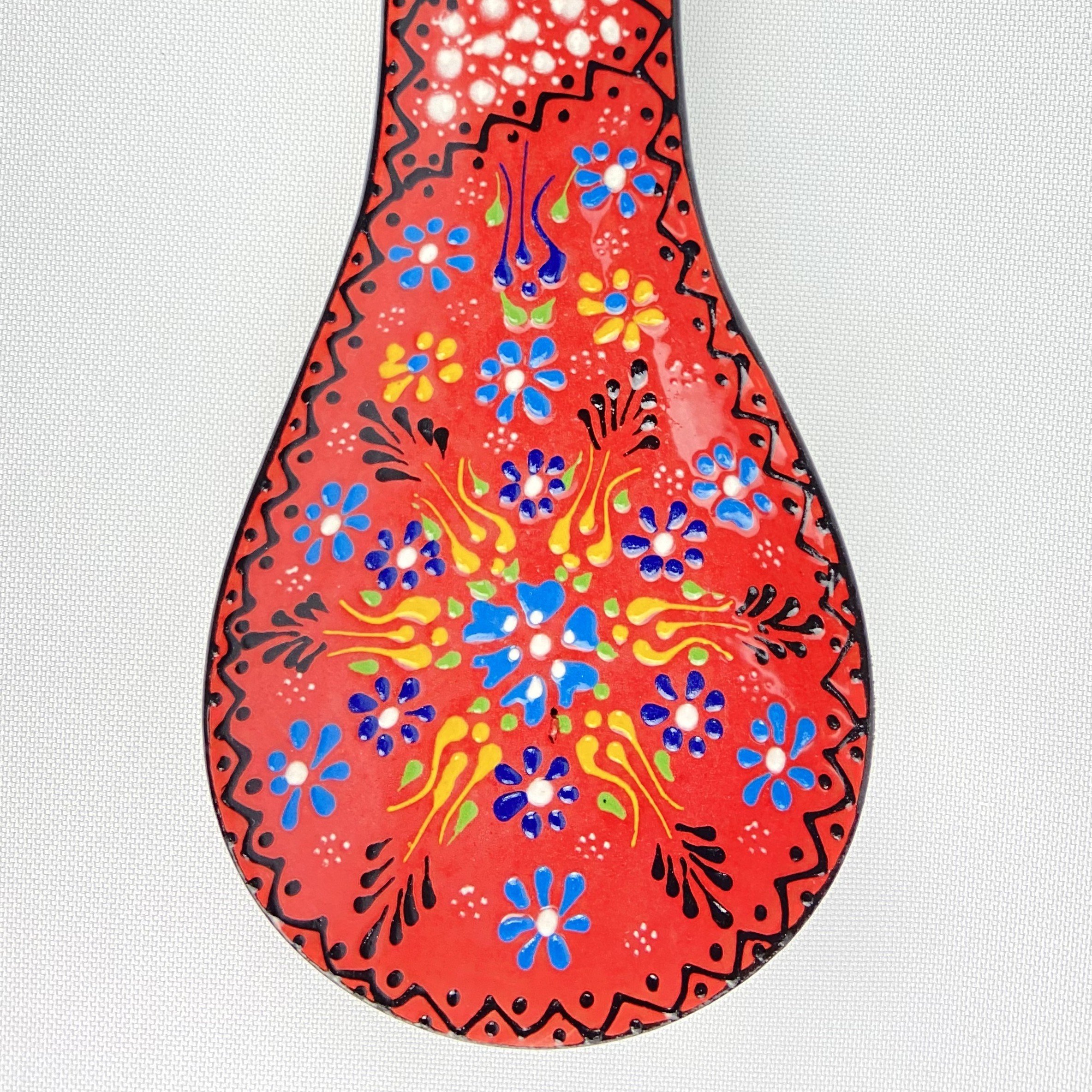 Floral-Spoon-Rest-Hand-Made-Ceramic-5 Floral Spoon Rest Hand Made Ceramic 5