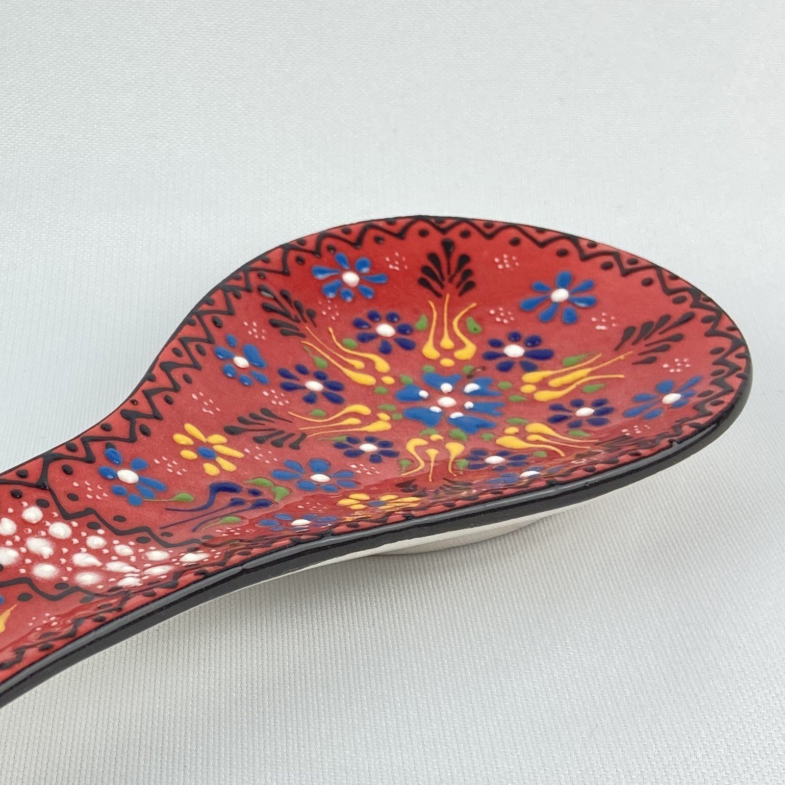 Floral-Spoon-Rest-Hand-Made-Ceramic-6 Floral Spoon Rest Hand Made Ceramic 6