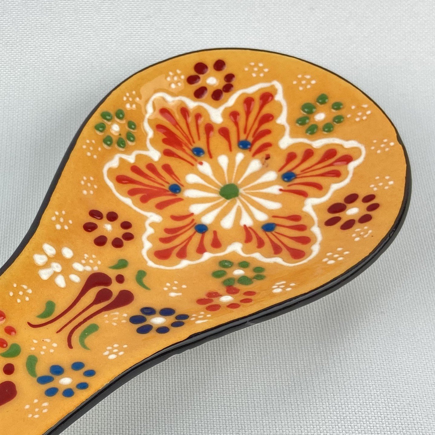 Floral-Spoon-Rest-Hand-Made-Ceramic-8 Floral Spoon Rest Hand Made Ceramic 8