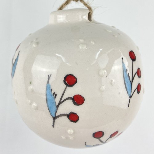 Holy Flower Ceramic Hand Made Christmas Ornament 4