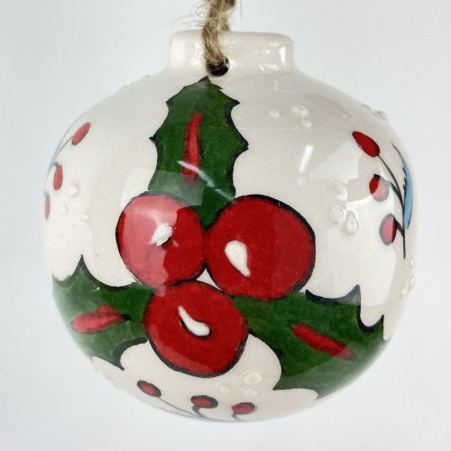 Holy Flower Ceramic Hand Made Christmas Ornament 5