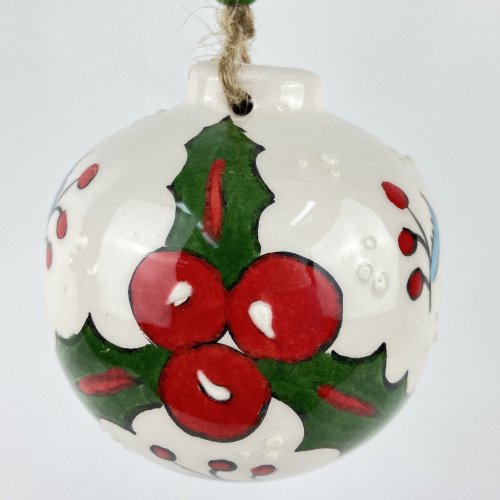 Holy Flower Ceramic Hand Made Christmas Ornament 6
