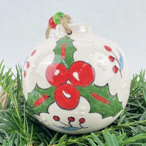 Holy Flower Ceramic Hand Made Christmas Ornament 7