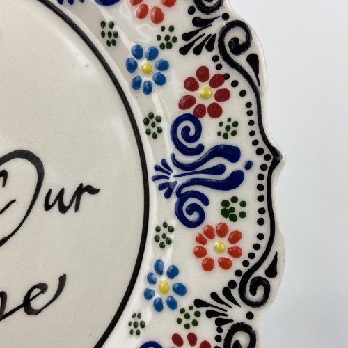 Joyful Colors Hand Made Ceramic Plate Blessing Series 3 Scaled