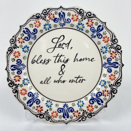 Joyful Colors Hand Made Ceramic Plate Blessing Series 4 Scaled