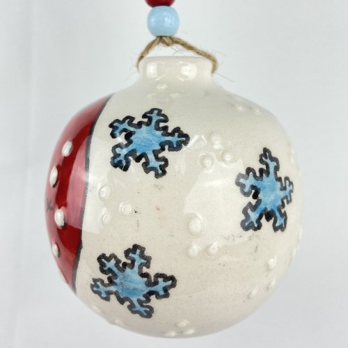 Snowpal Flakes Ceramic Hand Made Christmas Ornament 2 Scaled