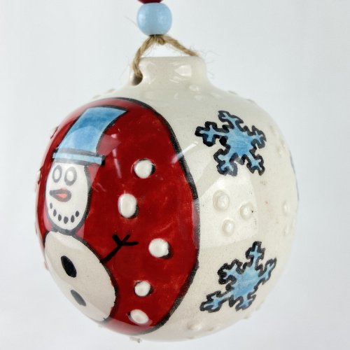 Snowpal Flakes Ceramic Hand Made Christmas Ornament 4 Scaled