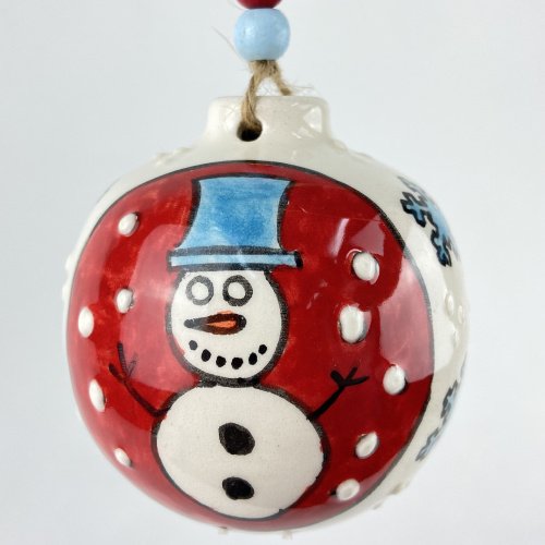 Snowpal Flakes Ceramic Hand Made Christmas Ornament 5 Scaled