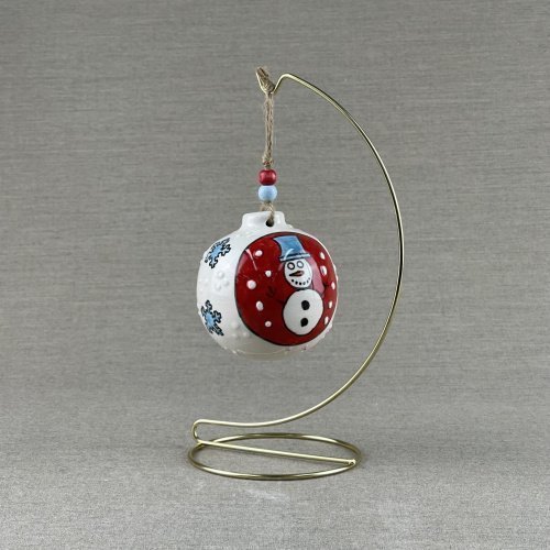 Snowpal Flakes Ceramic Hand Made Christmas Ornament 7 Scaled