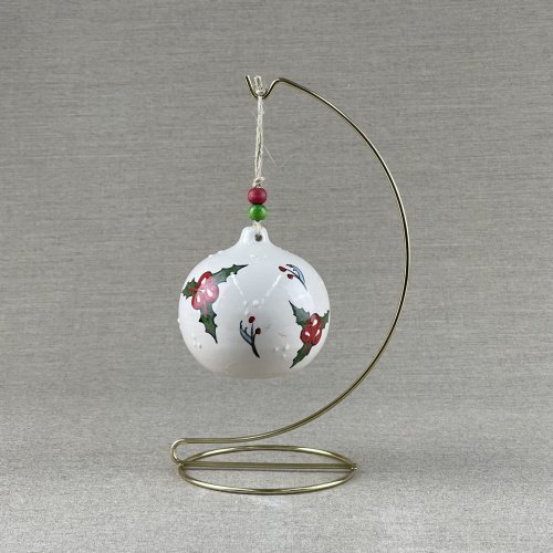 Whimsical Reindeer Ceramic Hand Made Christmas Ornament 1 Scaled